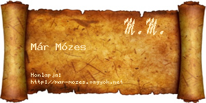 Már Mózes névjegykártya
